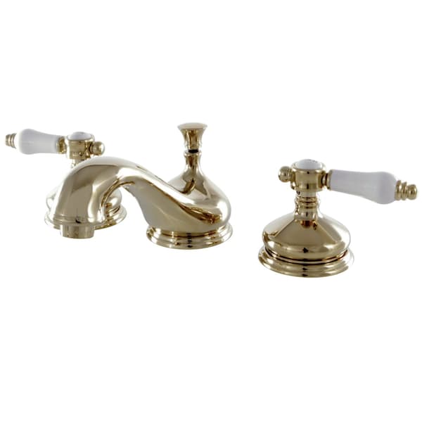 KS1162BPL 8" Widespread Bathroom Faucet, Polished Brass